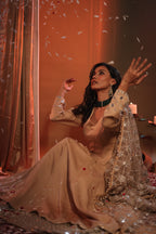 Zarnoor Double Border Anarkali With Mirror Dupatta