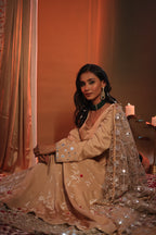 Zarnoor Double Border Anarkali With Mirror Dupatta