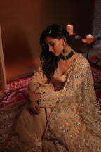 Zarnoor Double Border Anarkali With Mirror Dupatta