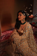 Zarnoor Double Border Anarkali With Mirror Dupatta