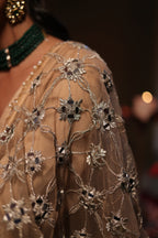 Zarnoor Double Border Anarkali With Mirror Dupatta