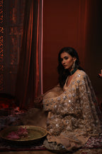 Zarnoor Double Border Anarkali With Mirror Dupatta