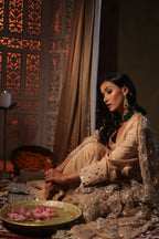 Zarnoor Double Border Anarkali With Mirror Dupatta