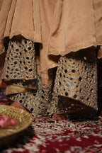 Zarnoor Double Border Anarkali With Mirror Dupatta