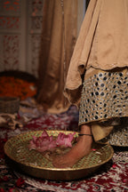 Zarnoor Double Border Anarkali With Mirror Dupatta