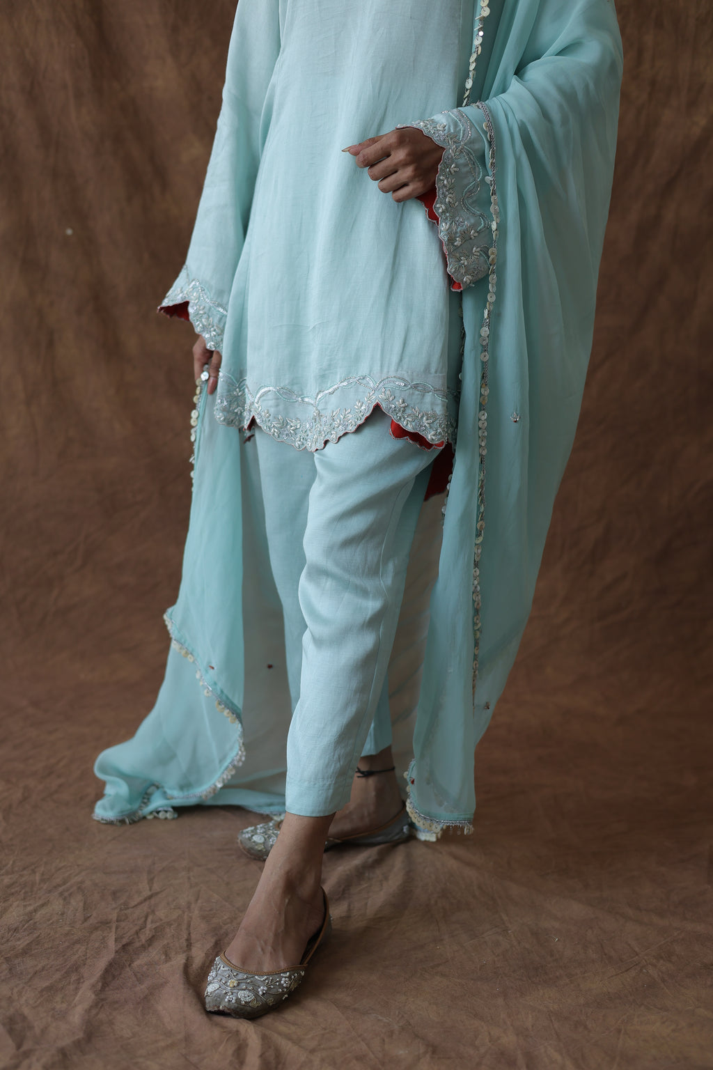 Aafreen Short Kali Trouser Set