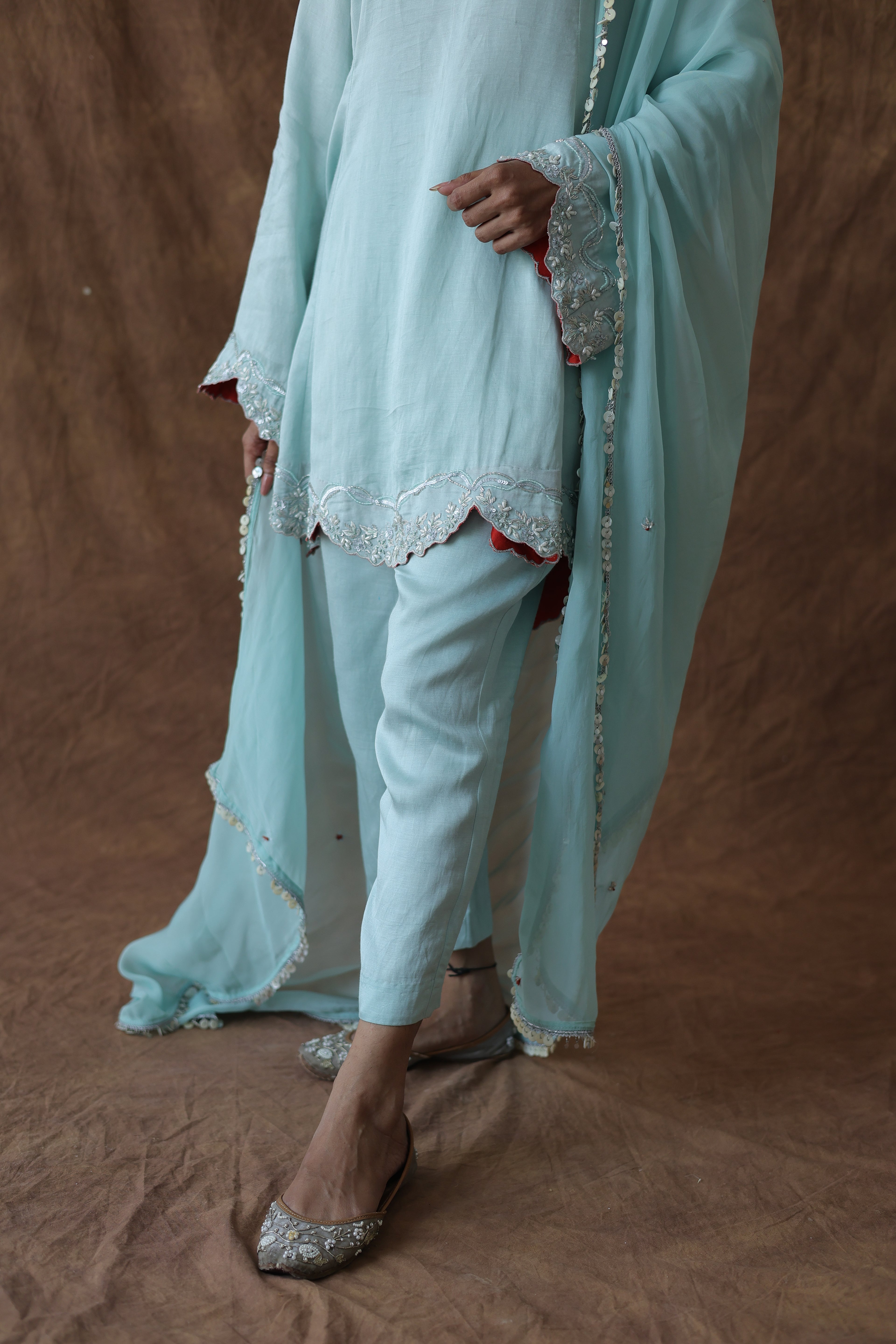 Aafreen Short Kali Trouser Set