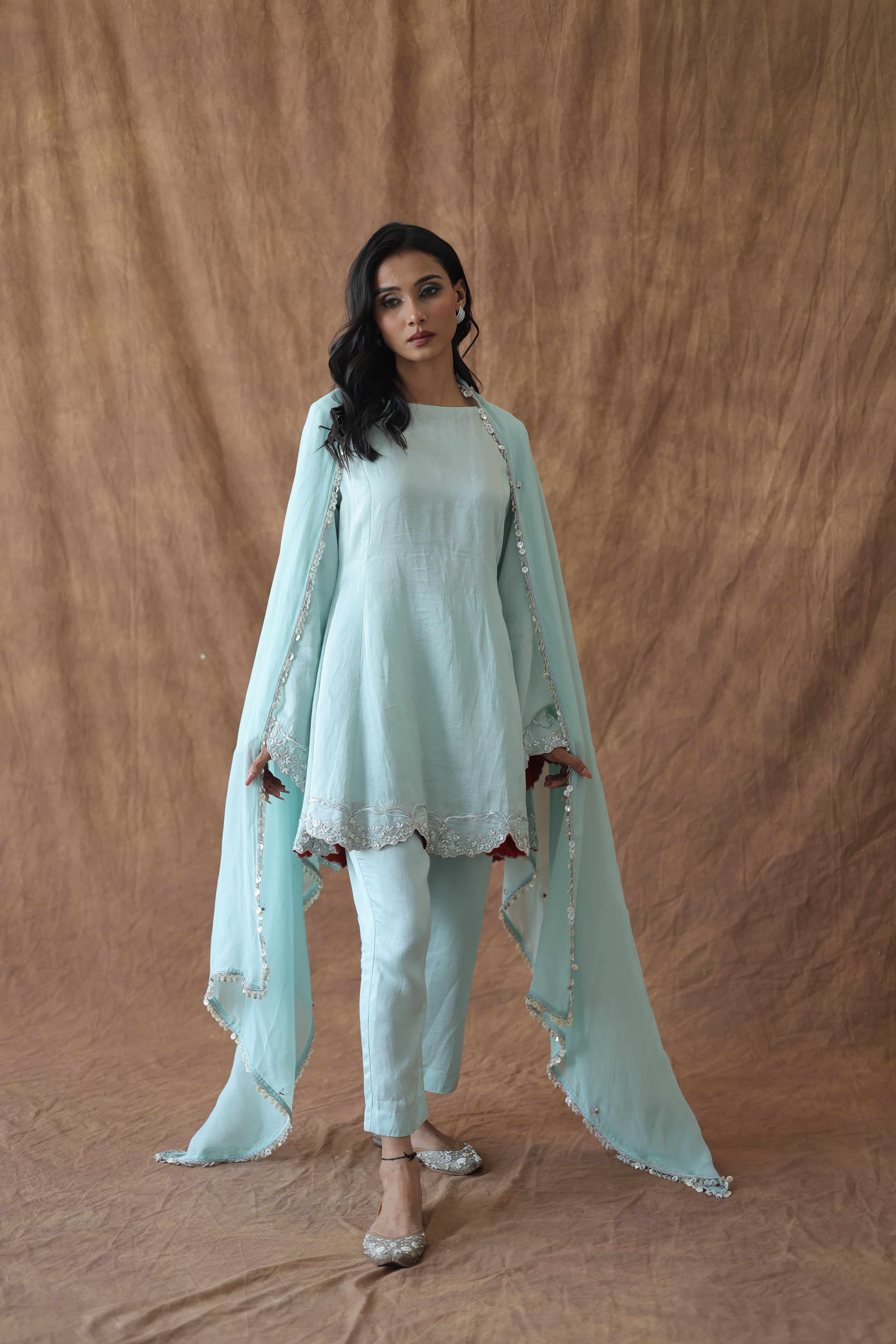 Aafreen Short Kali Trouser Set