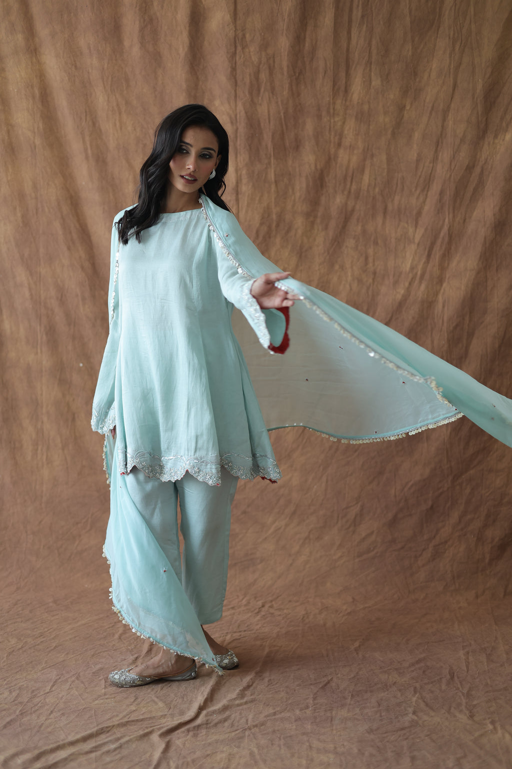 Aafreen Short Kali Trouser Set