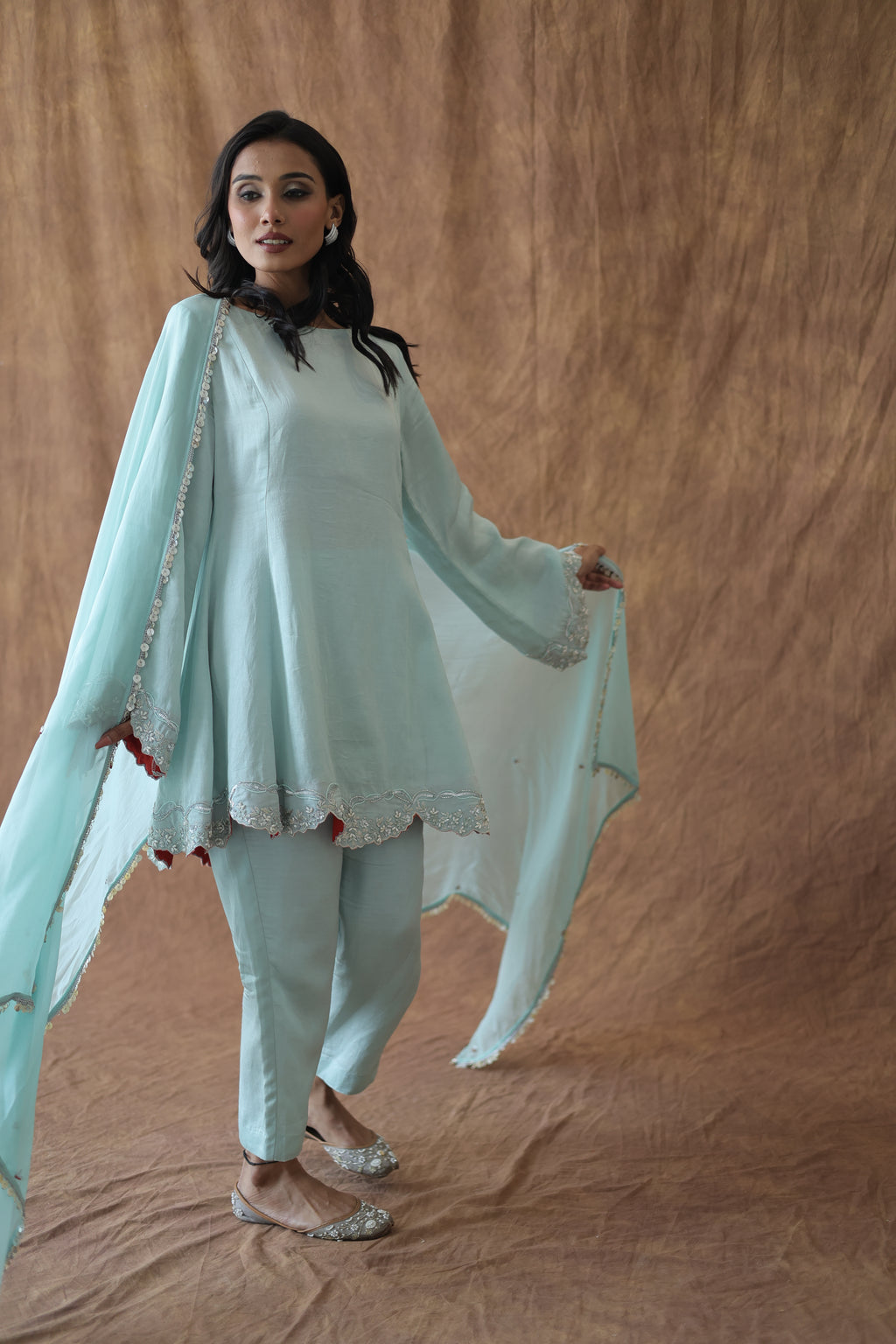 Aafreen Short Kali Trouser Set