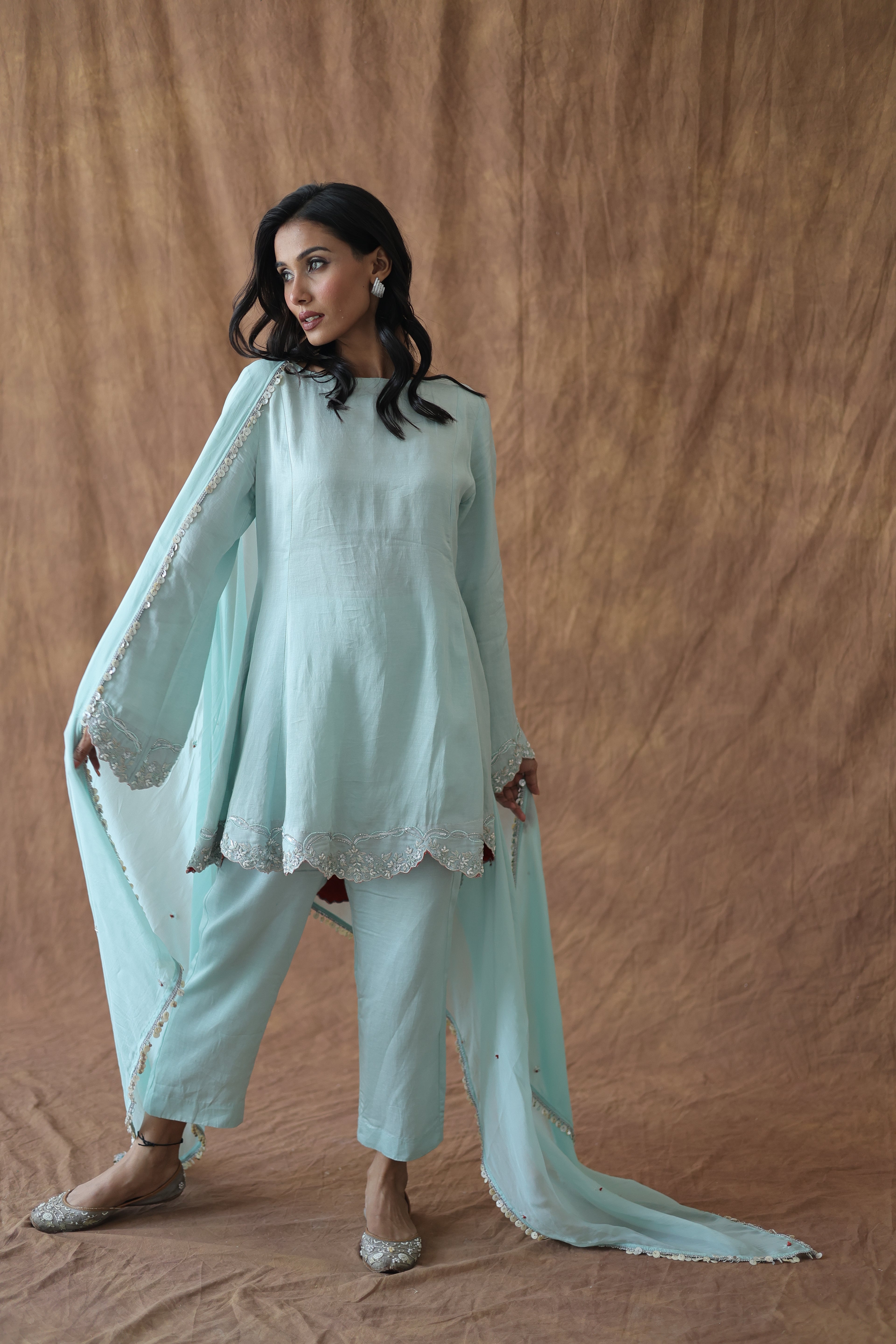 Aafreen Short Kali Trouser Set