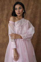 Khwaab One Shoulder Open Cape With Cigaratte Pants