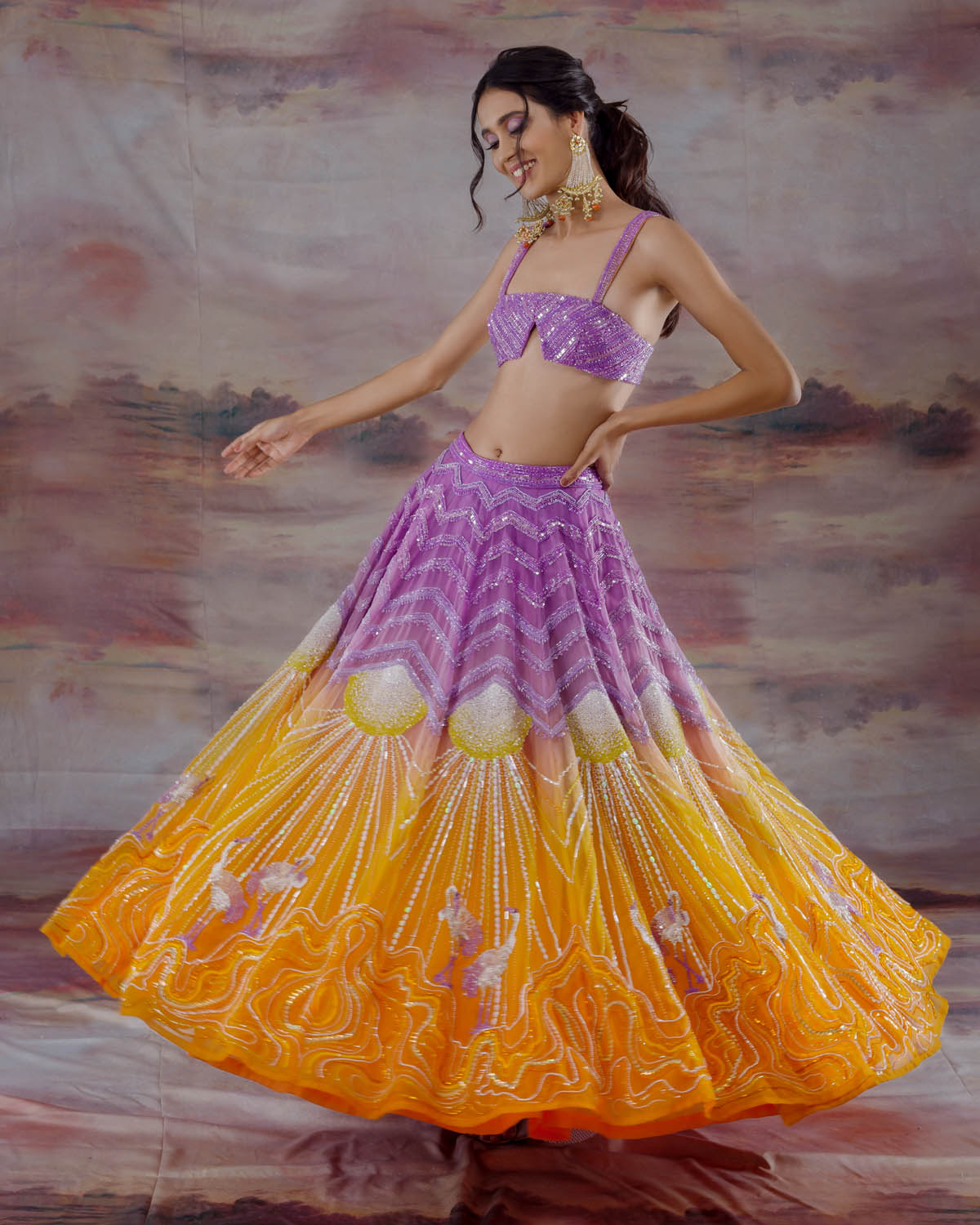 Sunset Lehenga Main image