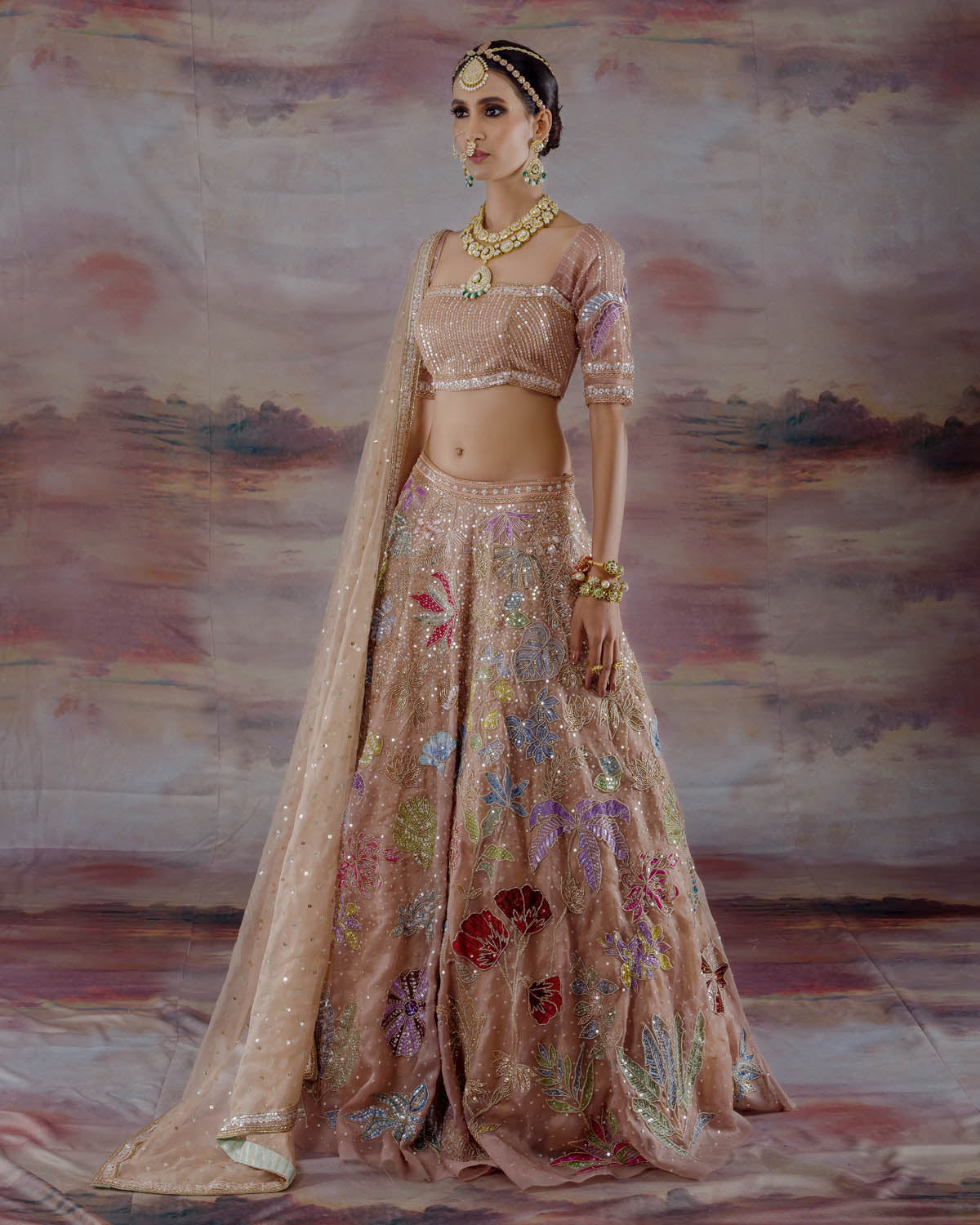 Valley Of Flowers Lehenga