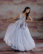 Cloud & Rain Peplum Skirt Set