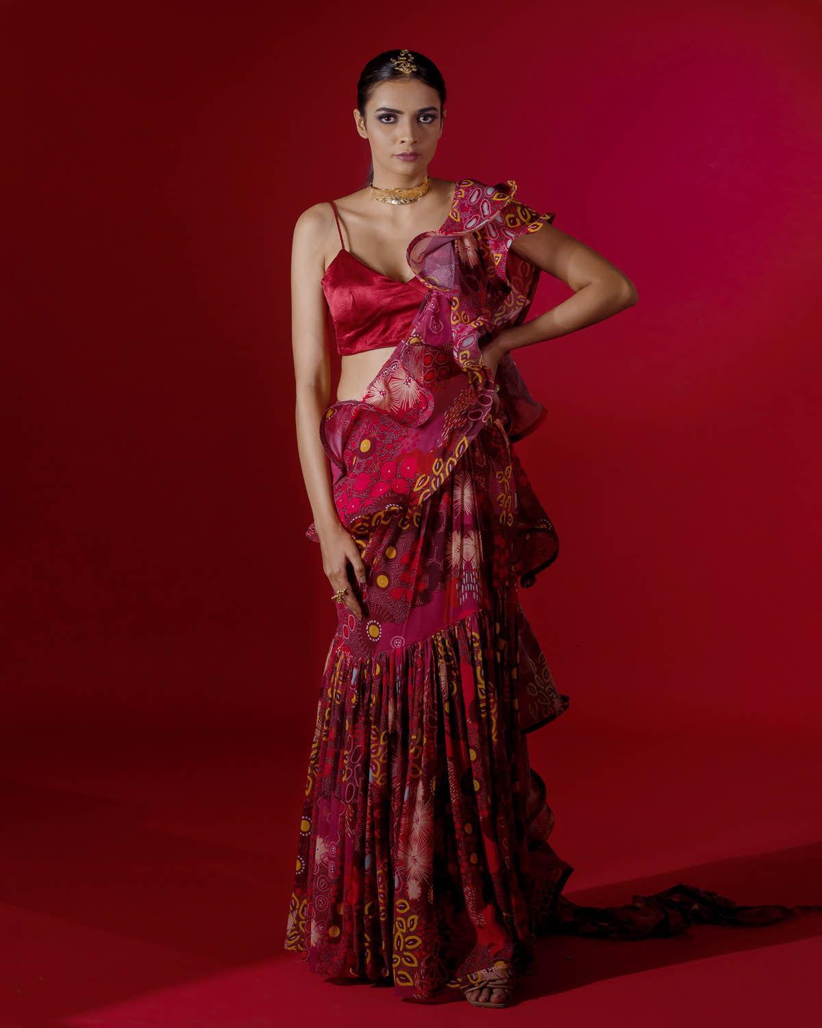 Jelly Fish Drape Saree