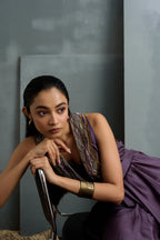 Venetian Silk Draped Jacket Set