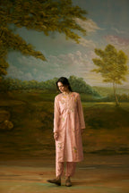 Coral Peach Embroidered Kurta