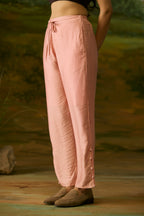 Coral Peach Embroidered Kurta