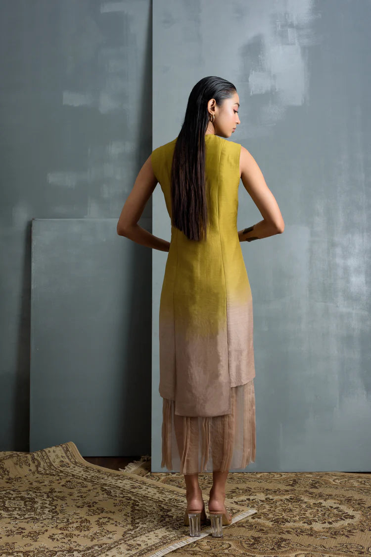 Olive Nova Silk Dress