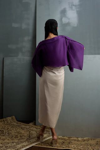 Silk Dress With Shibori Detail