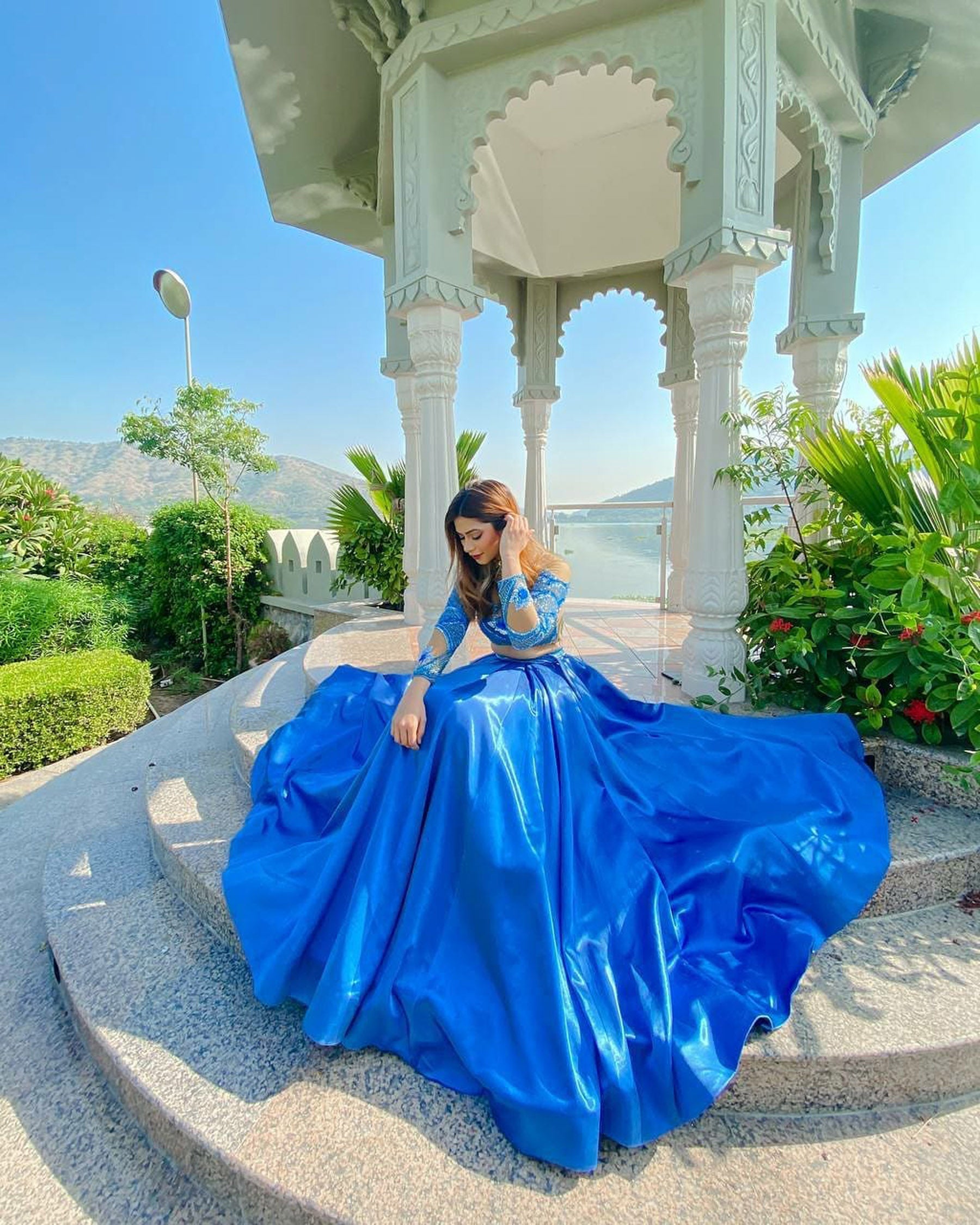 Nagma Mirajkar In Blue Padma