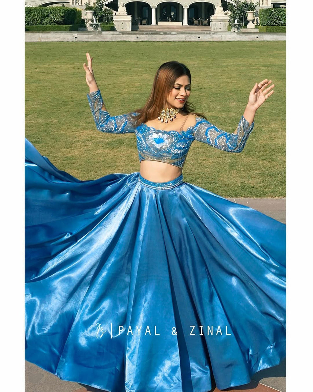 Nagma Mirajkar In Blue Padma