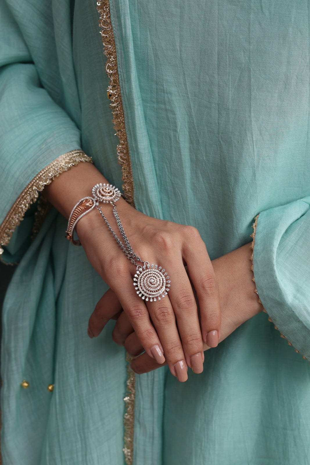 Firoza Boat Neck Kurta And Farsi Salwar Set