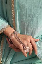 Firoza Boat Neck Kurta And Farsi Salwar Set