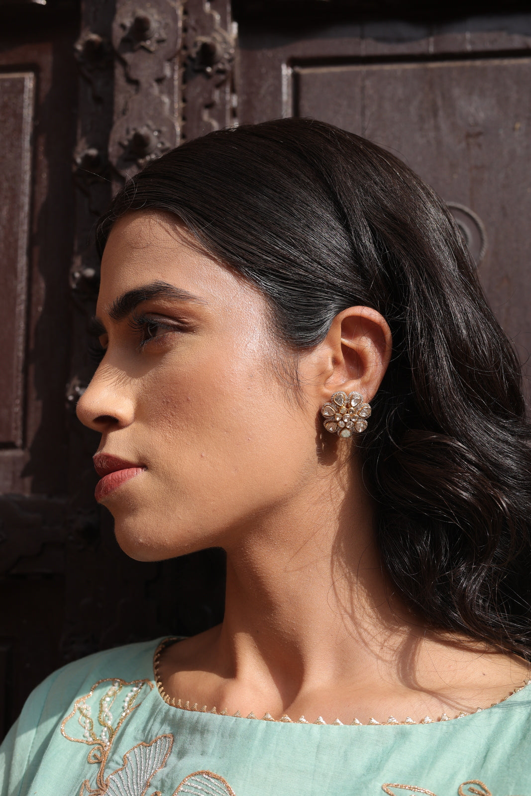 Firoza Boat Neck Kurta And Farsi Salwar Set