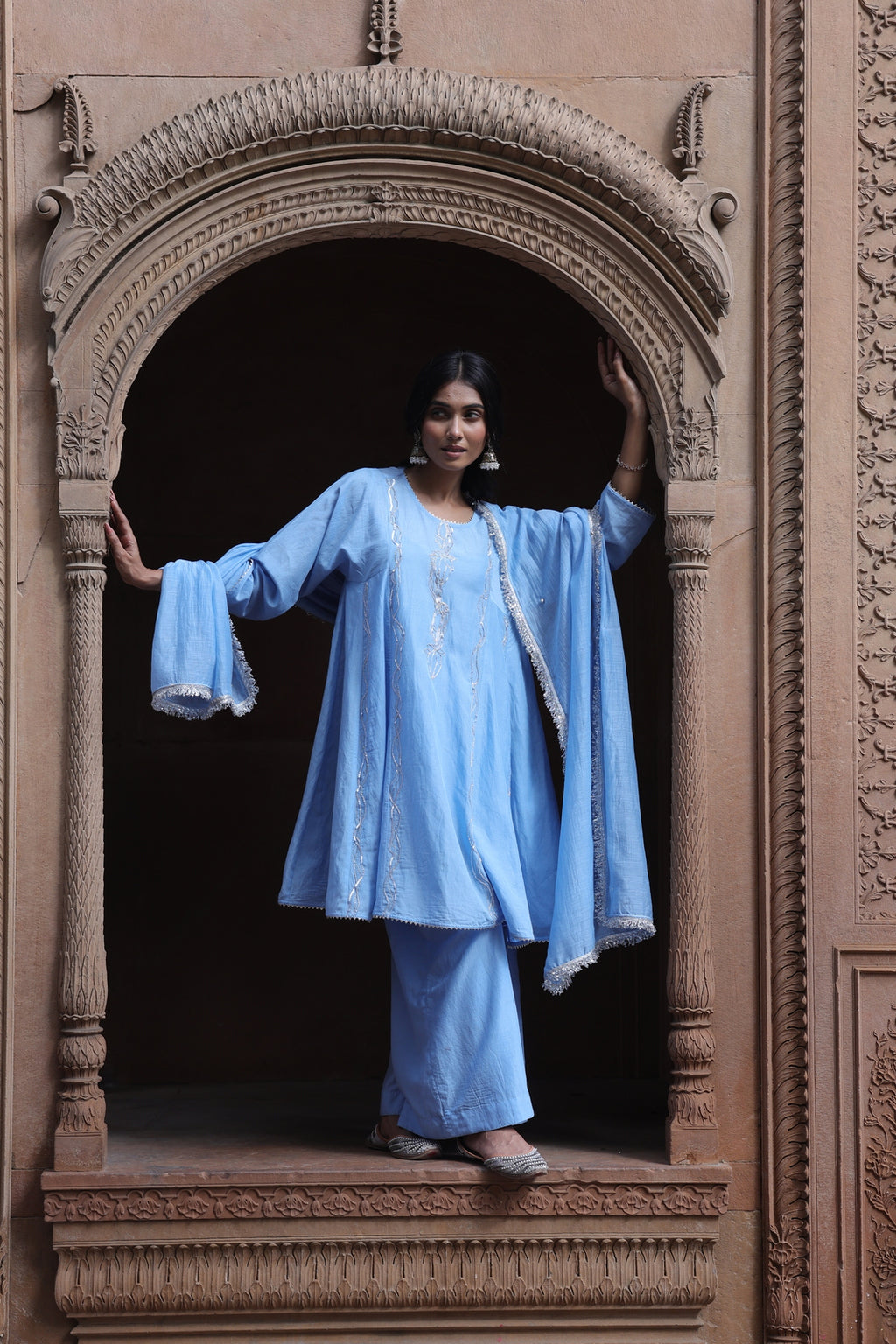 Zehra Short Kali Palazo Set