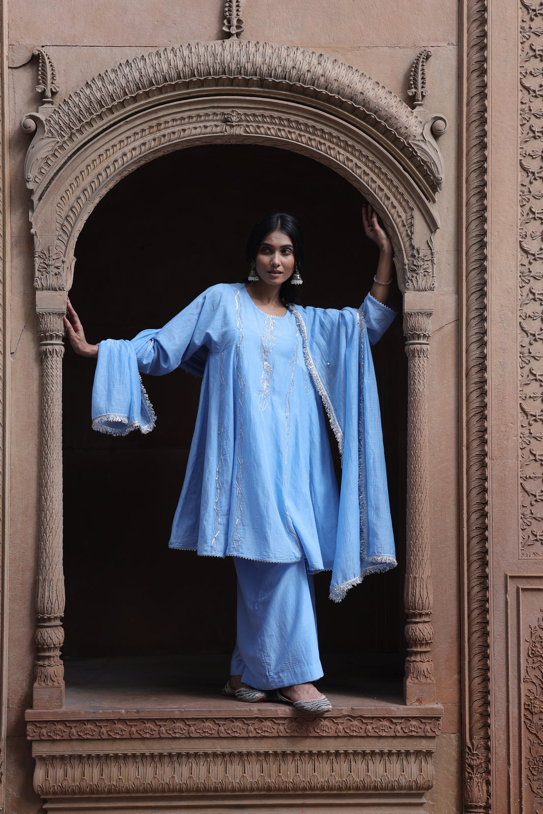 Zehra Short Kali Palazo Set