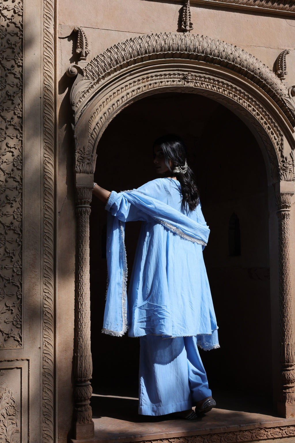 Zehra Short Kali Palazo Set