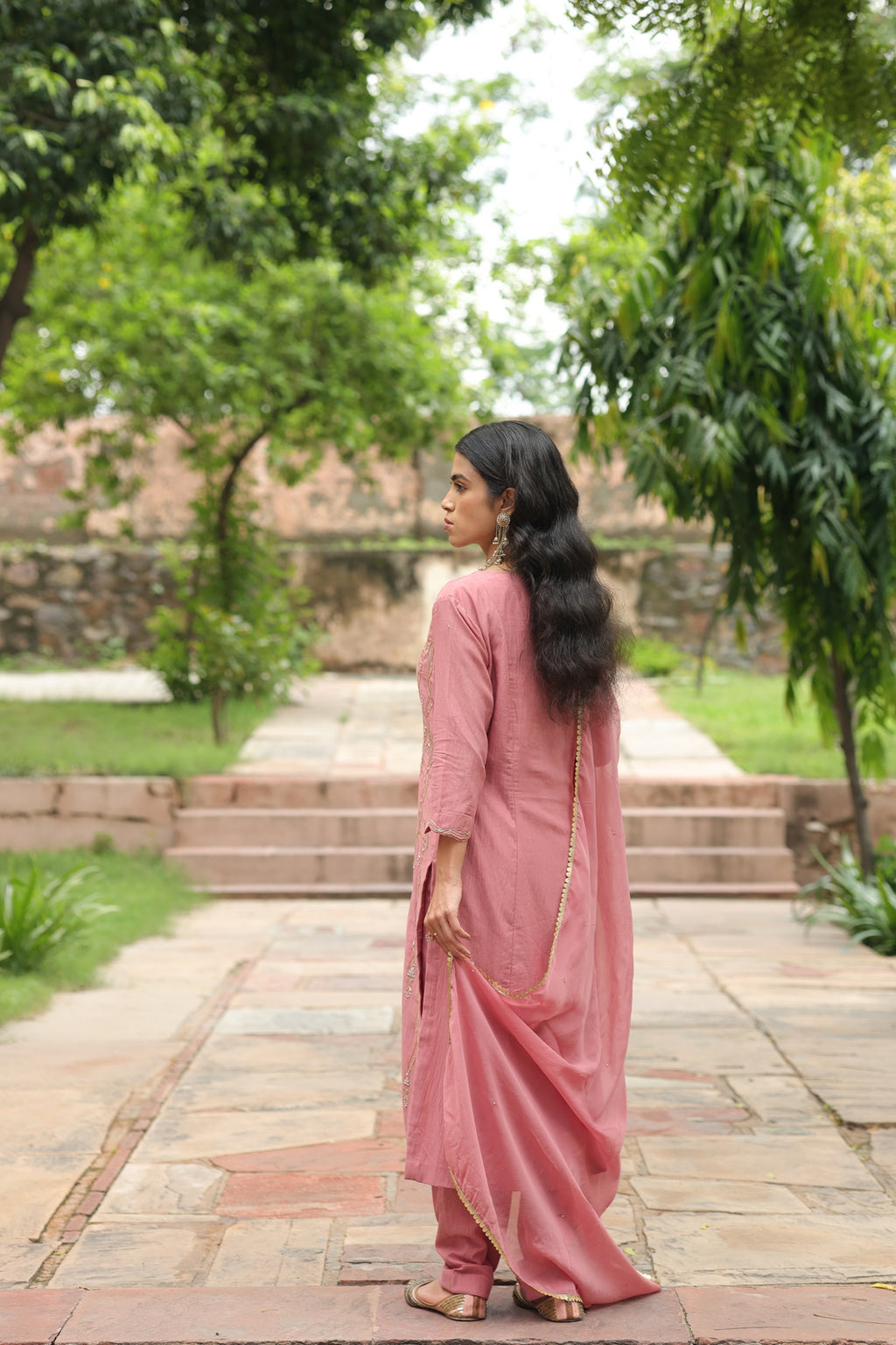 Shafaq Princess Panneled Staright Kurta Trouser Set