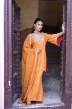 Kesar Glass Neck Kurta -bell Bottom Set