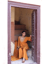 Kesar Glass Neck Kurta -bell Bottom Set