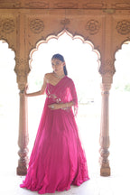 Ragini One Shoulder Drape Gown