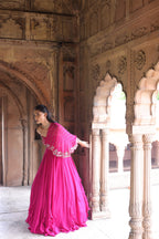 Ragini One Shoulder Drape Gown