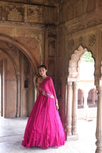 Ragini One Shoulder Drape Gown