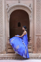 Noor Circular Pleated Skirt With Assymetrical Top