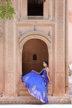 Noor Circular Pleated Skirt With Assymetrical Top