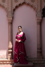 Gulaab Asymetrical Flared Kurta Palazo Set