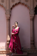 Gulaab Asymetrical Flared Kurta Palazo Set