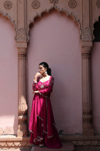 Gulaab Asymetrical Flared Kurta Palazo Set