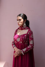 Gulaab Asymetrical Flared Kurta Palazo Set