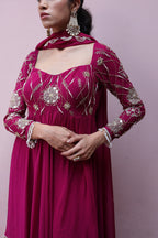 Gulaab Asymetrical Flared Kurta Palazo Set