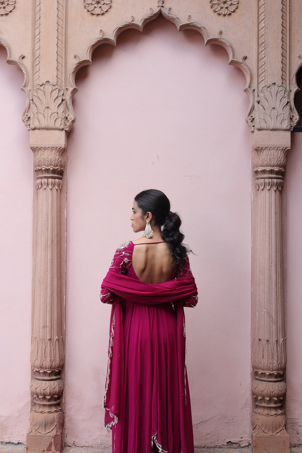 Gulaab Asymetrical Flared Kurta Palazo Set