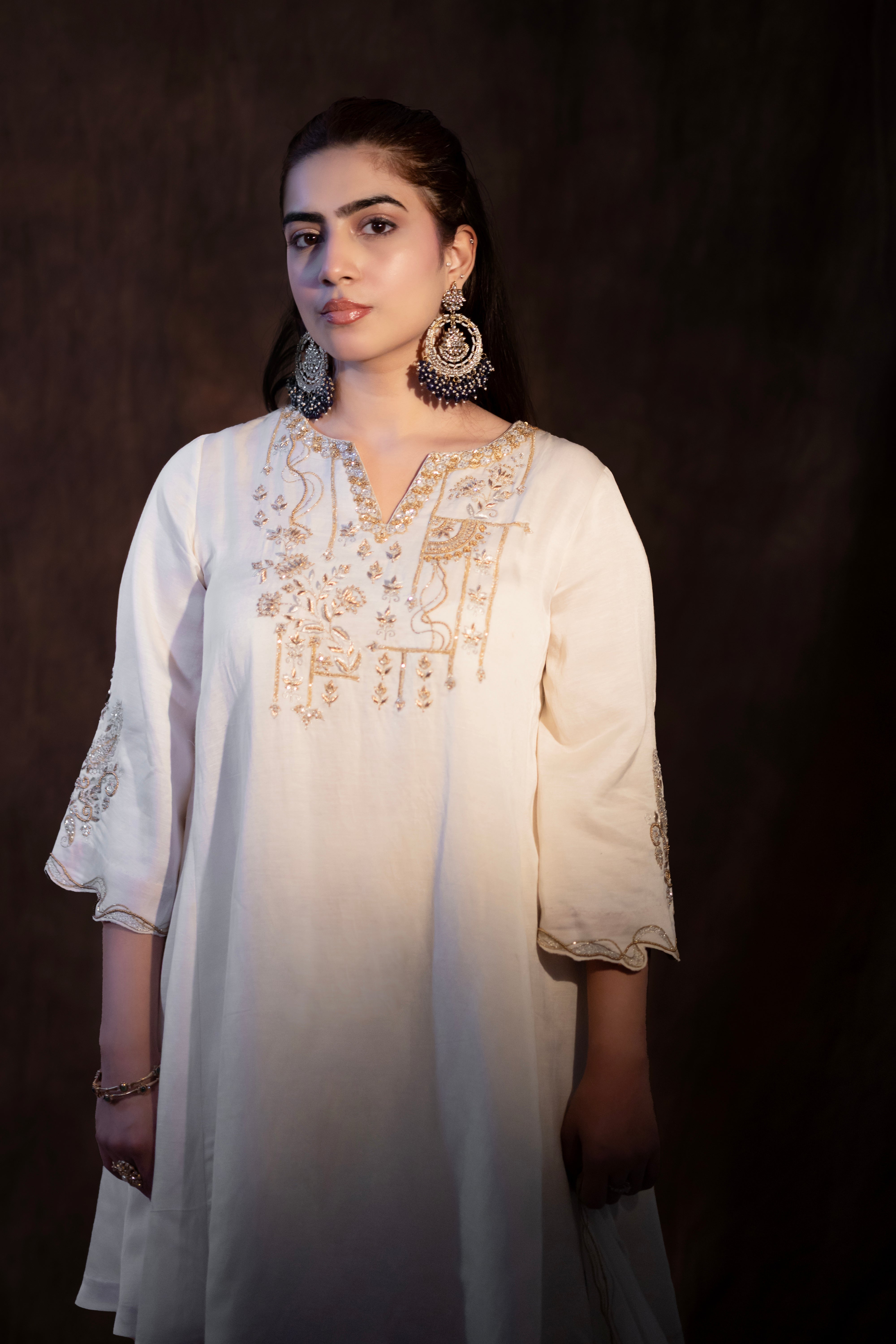 Safaa Short Side Kali Kurta  With Farsi Salwar Main image
