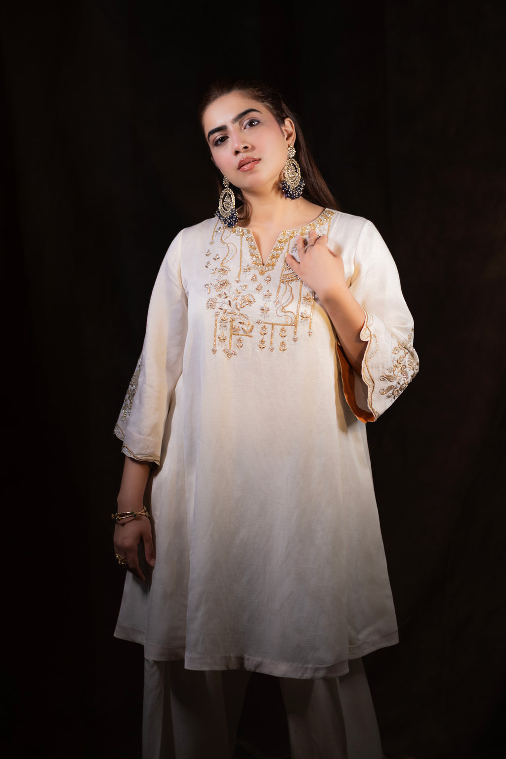 Safaa Short Side Kali Kurta  With Farsi Salwar