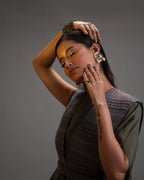 Zehra Draped Silk Dress